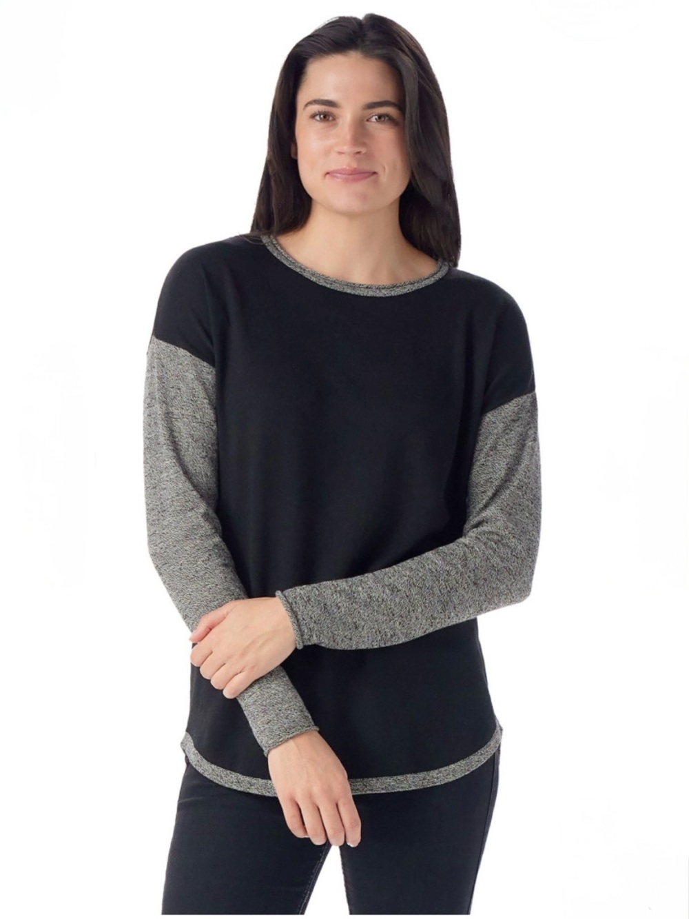 Smartwool Women’s Colorblock Flecked Confetti Knit Merino Crewneck Sweater